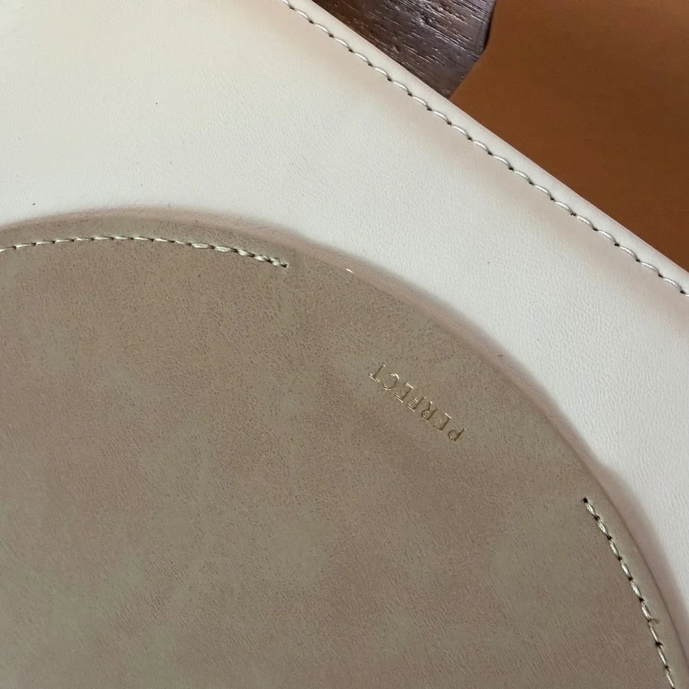 GTD Perfect Minimalist Faux Leather Lined Journal Notebook Cream Tan Color-block